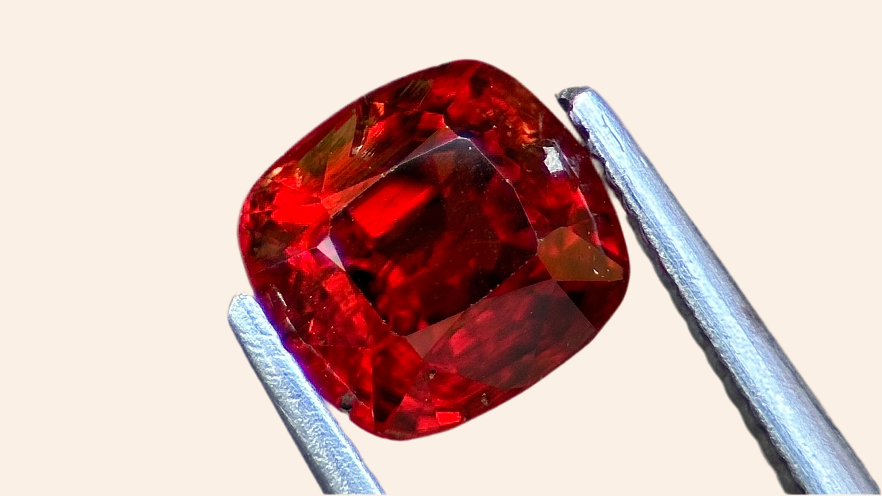 1.32ct Orange-Red Natural Spinel, vibrant and ethically sourced, offering a bold alternative to Burmese ruby for custom fine jewellery.
