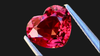 One-of-a-kind 1-carat pinkish-red heart-shaped Burmese Natural spinel, ideal for an engagement ring gemstone. Ethically sourced and hand-cut for bespoke fine jewellery.