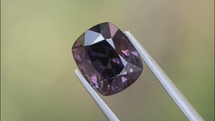 Unique 3.60ct Deep Purple Spinel with natural untreated gemstone, sourced from Myanmar. Ideal for collectors seeking luxury and exclusivity.