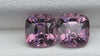 2.00ct cushion-cut purple spinel matching pair, ideal for bespoke earrings or couple rings, showcasing a unique modern gemstone colour and brilliant fire